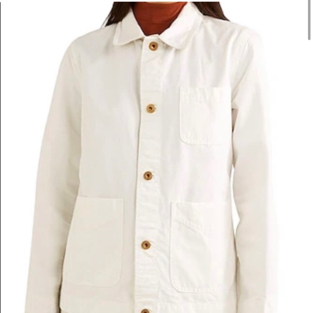 Alex Mills Natural White Denim Chore Jacket, Large